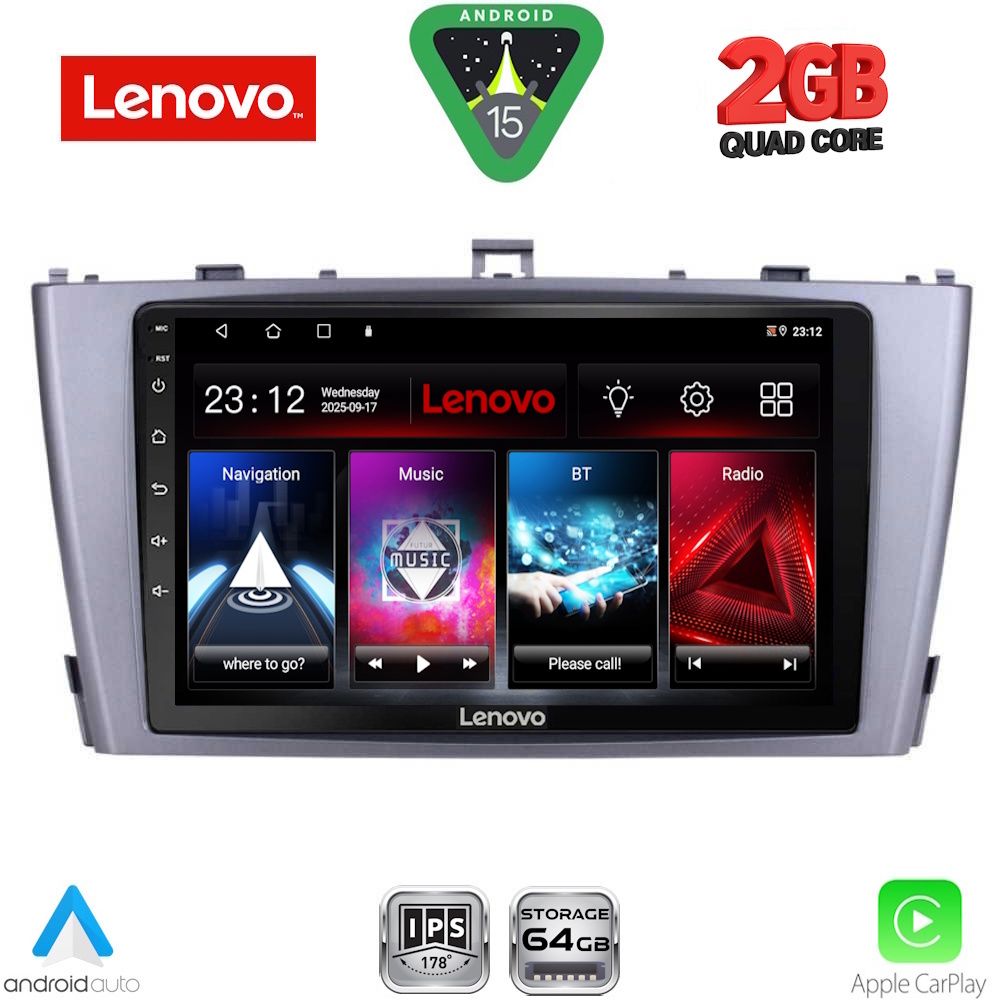 LENOVO LVD 2705SL_CPA (9inc) MULTIMEDIA TABLET for TOYOTA AVENSIS (T27) mod. 2009-2015 (SILVER) LENOVO LVD 2705SL_CPA (9inc) MULTIMEDIA TABLET for TOYOTA AVENSIS (T27) mod. 2009-2015 (SILVER)