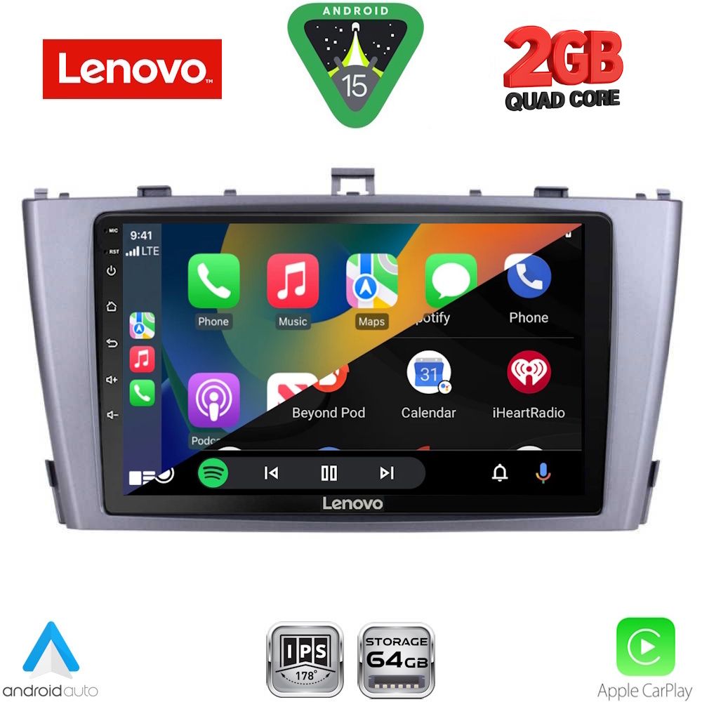 LENOVO LVD 2705SL_CPA (9inc) MULTIMEDIA TABLET for TOYOTA AVENSIS (T27) mod. 2009-2015 (SILVER) LENOVO LVD 2705SL_CPA (9inc) MULTIMEDIA TABLET for TOYOTA AVENSIS (T27) mod. 2009-2015 (SILVER)