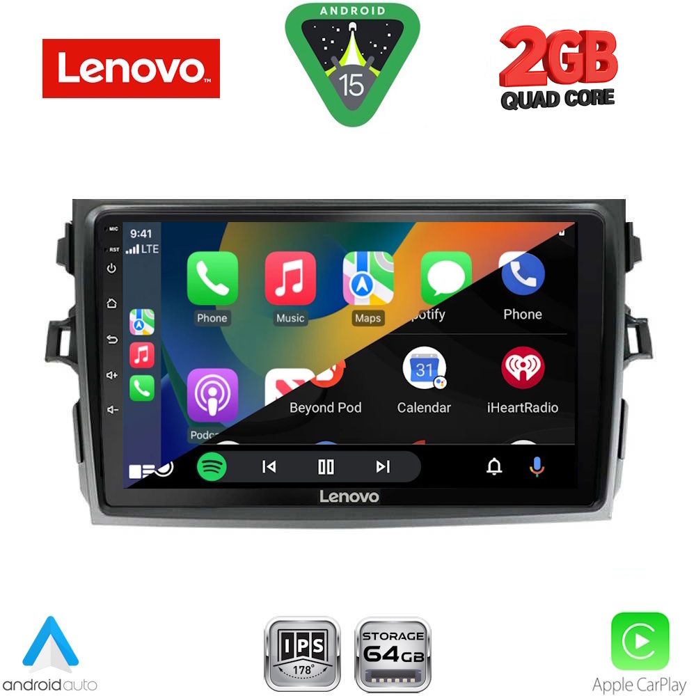 LENOVO LVD 2713_CPA (9inc) MULTIMEDIA TABLET for TOYOTA COROLLA 4D mod. 2006-2012 LENOVO LVD 2713_CPA (9inc) MULTIMEDIA TABLET for TOYOTA COROLLA 4D mod. 2006-2012