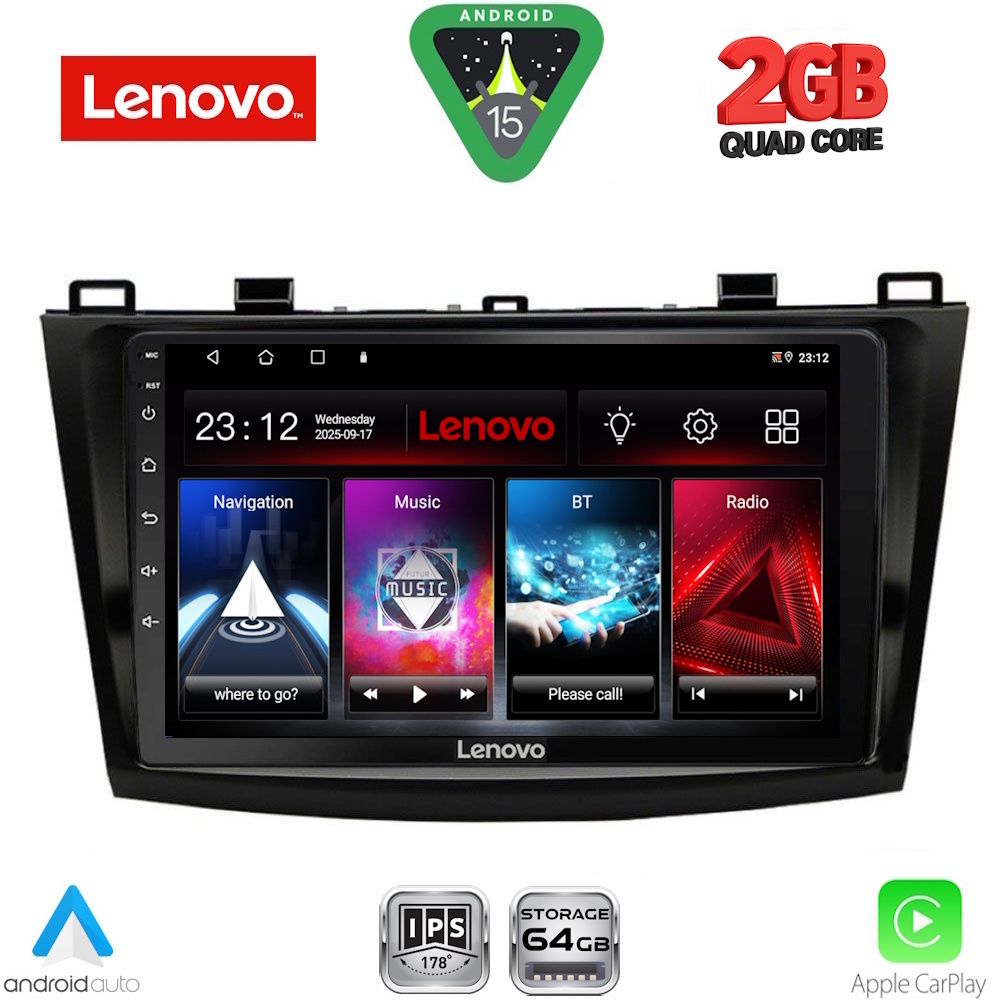 LENOVO LVD 2366_CPA (9inc) MULTIMEDIA TABLET for MAZDA 3 mod. 2009-2014 LENOVO LVD 2366_CPA (9inc) MULTIMEDIA TABLET for MAZDA 3 mod. 2009-2014
