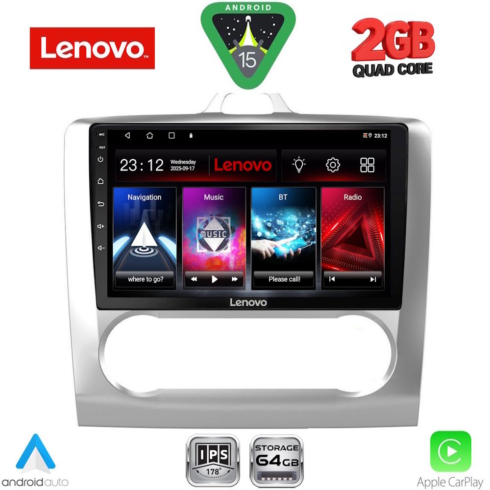 LENOVO LVD 2156SL_CPA CLIMA (9inc) MULTIMEDIA TABLET for FORD FOCUS mod. 2005-2012 (SILVER) LENOVO LVD 2156SL_CPA CLIMA (9inc) MULTIMEDIA TABLET for FORD FOCUS mod. 2005-2012 (SILVER)