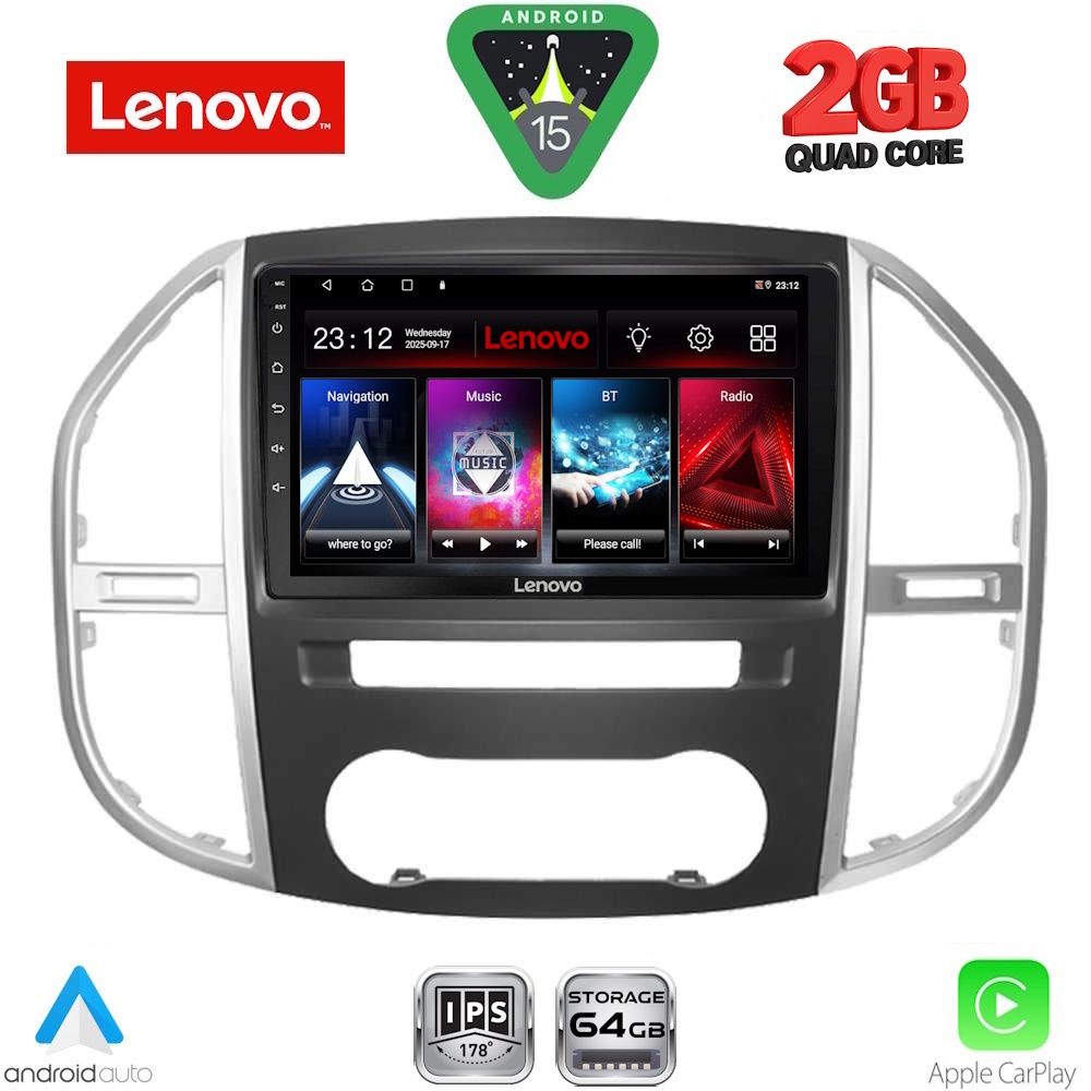 LENOVO LVD 2429_CPA (10inc) MULTIMEDIA TABLET for MERCEDES VITO – VIANO (W447) mod. 2015-2024 LENOVO LVD 2429_CPA (10inc) MULTIMEDIA TABLET for MERCEDES VITO – VIANO (W447) mod. 2015-2024