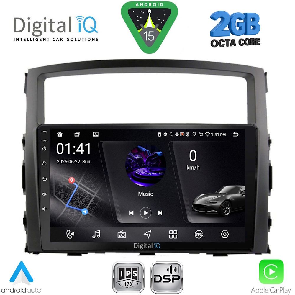 DIGITAL IQ RSF 4446_CPA (9inc) MULTIMEDIA TABLET for MITSUBISHI PAJERO mod. 2006-2013 DIGITAL IQ RSF 4446_CPA (9inc) MULTIMEDIA TABLET for MITSUBISHI PAJERO mod. 2006-2013
