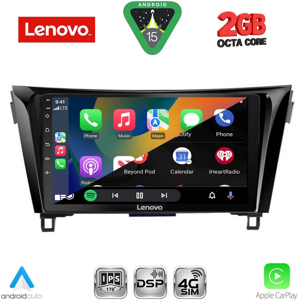 LENOVO LVF 5468_CPA (10inc) MULTIMEDIA TABLET for NISSAN QASHQAI - XTRAIL mod. 2014-2021 LENOVO LVF 5468_CPA (10inc) MULTIMEDIA TABLET for NISSAN QASHQAI - XTRAIL mod. 2014-2021