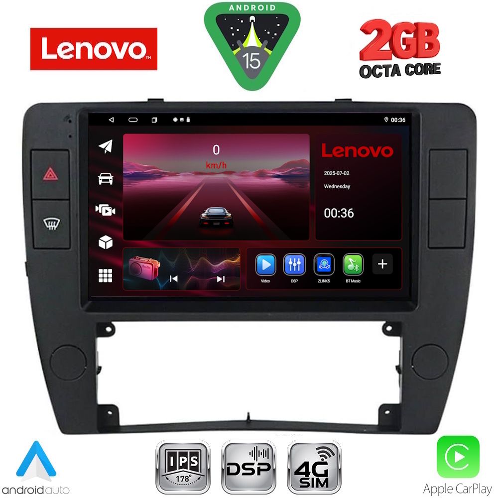 LENOVO LVF 5749_CPA (9inc) MULTIMEDIA TABLET for VW PASSAT mod. 2000-2005 LENOVO LVF 5749_CPA (9inc) MULTIMEDIA TABLET for VW PASSAT mod. 2000-2005