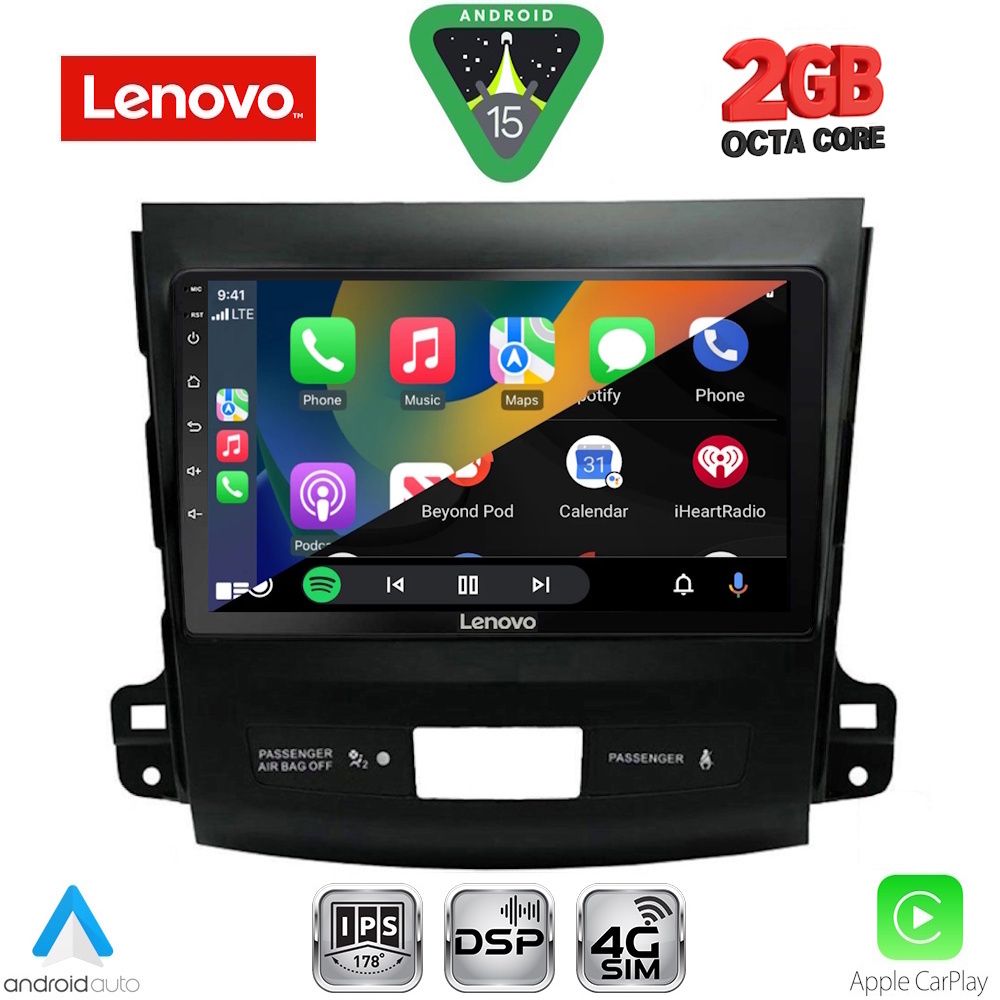 LENOVO LVF 5442_CPA (9inc) MULTIMEDIA TABLET for CITROEN C-CROSSER | MITSUBISHI OUTLANDER | PEUGEOT 4007 mod. 2006-2012 LENOVO LVF 5442_CPA (9inc) MULTIMEDIA TABLET for CITROEN C-CROSSER | MITSUBISHI OUTLANDER | PEUGEOT 4007 mod. 2006-2012