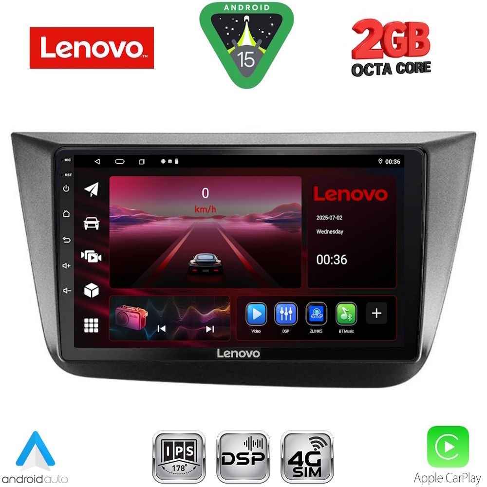 LENOVO LVF 5570_CPA (9inc) MULTIMEDIA TABLET for SEAT ALTEA mod. 2004-2015 LENOVO LVF 5570_CPA (9inc) MULTIMEDIA TABLET for SEAT ALTEA mod. 2004-2015