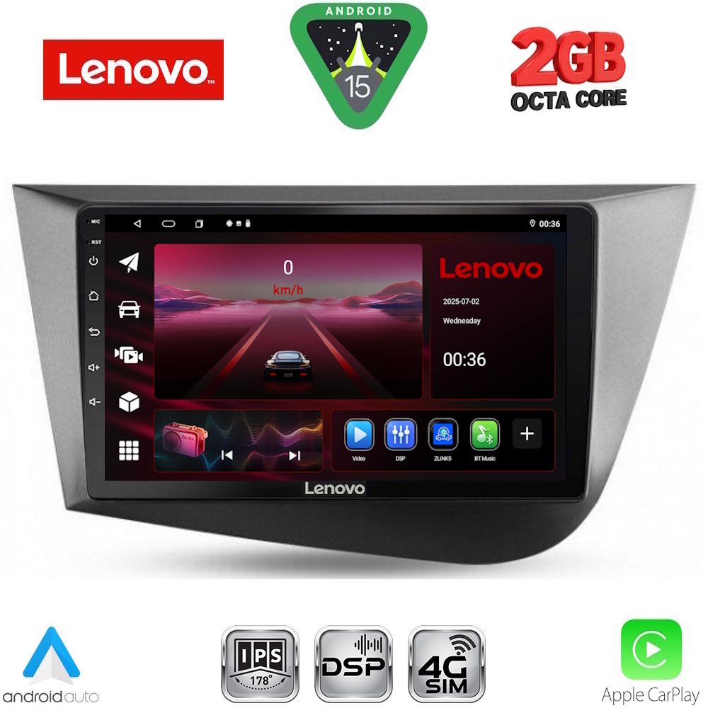 LENOVO LVF 5574_CPA (9inc) MULTIMEDIA TABLET for SEAT LEON mod. 2005-2012 LENOVO LVF 5574_CPA (9inc) MULTIMEDIA TABLET for SEAT LEON mod. 2005-2012