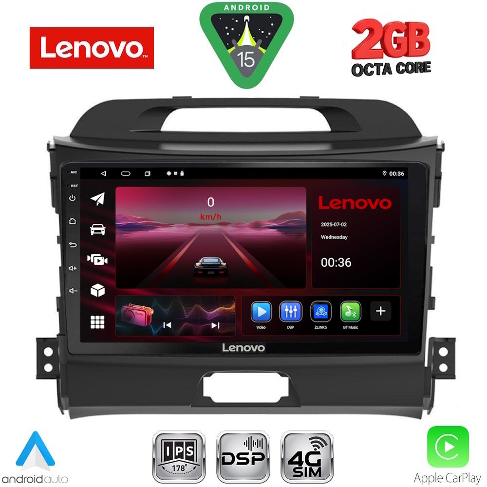 LENOVO LVF 5325_CPA (9inc) MULTIMEDIA TABLET for KIA SPORTAGE mod. 2010-2015 LENOVO LVF 5325_CPA (9inc) MULTIMEDIA TABLET for KIA SPORTAGE mod. 2010-2015