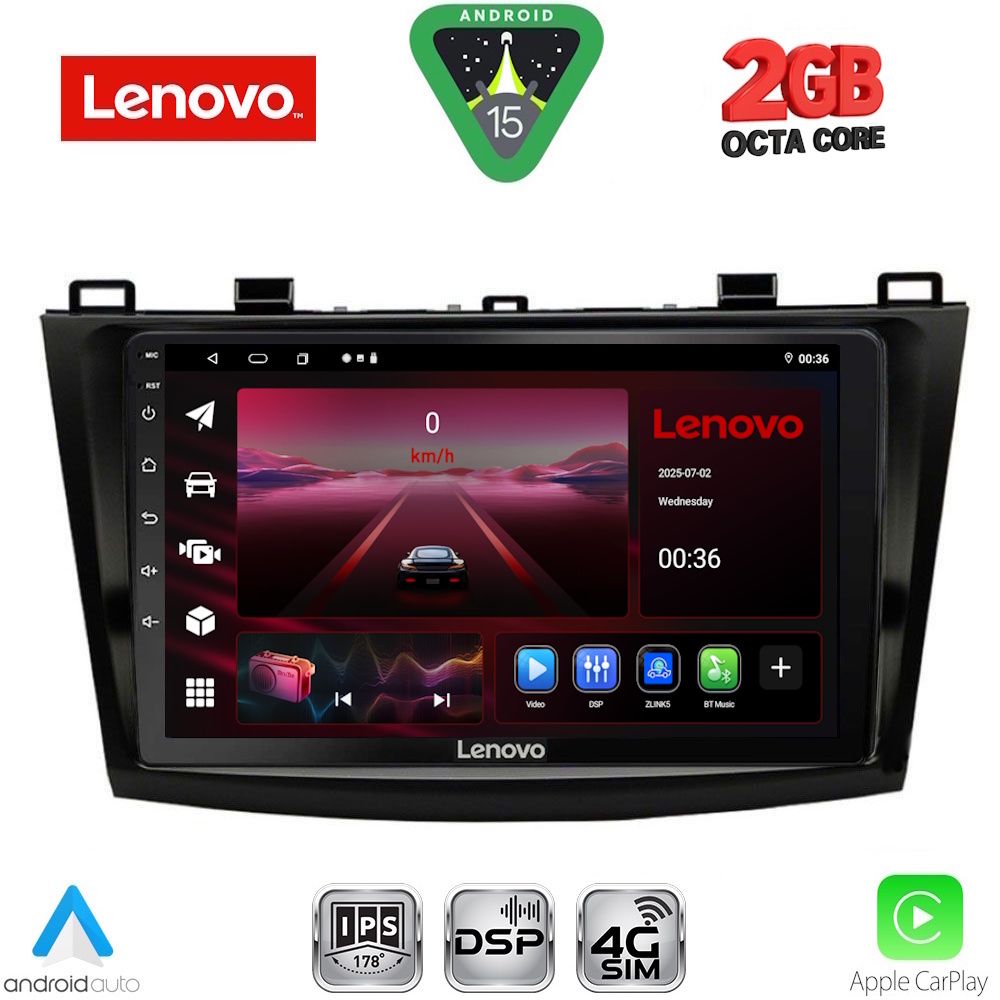 LENOVO LVF 5366_CPA (9inc) MULTIMEDIA TABLET for MAZDA 3 mod. 2009-2014 LENOVO LVF 5366_CPA (9inc) MULTIMEDIA TABLET for MAZDA 3 mod. 2009-2014