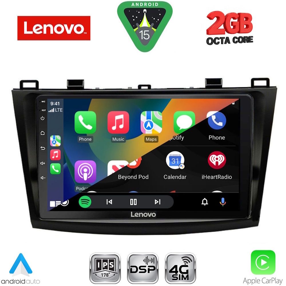 LENOVO LVF 5366_CPA (9inc) MULTIMEDIA TABLET for MAZDA 3 mod. 2009-2014 LENOVO LVF 5366_CPA (9inc) MULTIMEDIA TABLET for MAZDA 3 mod. 2009-2014