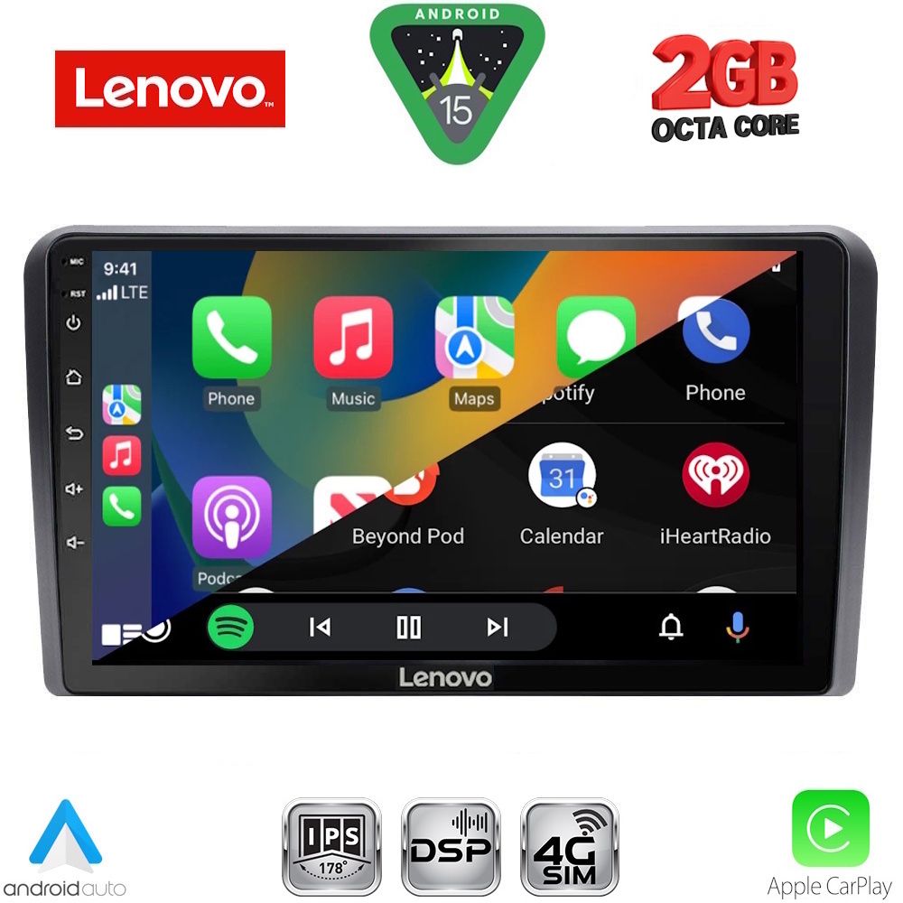 LENOVO LVF 5003_CPA (9inc) MULTIMEDIA TABLET for AUDI A3 mod. 2003-2012 LENOVO LVF 5003_CPA (9inc) MULTIMEDIA TABLET for AUDI A3 mod. 2003-2012