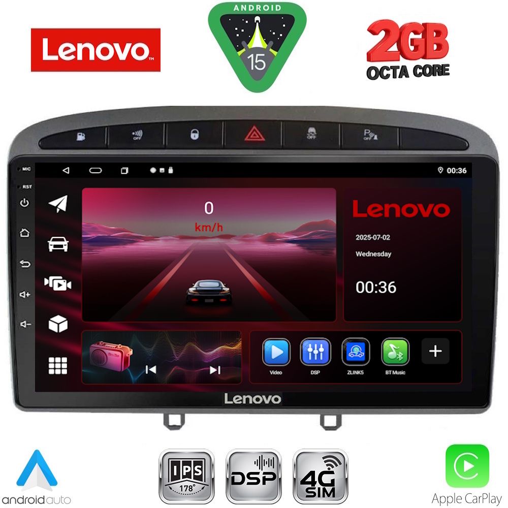 LENOVO LVF 5513GR_CPA (9inc) MULTIMEDIA TABLET for PEUGEOT 308 mod. 2007-2012 - RCZ mod. 2009-2015 (GREY) LENOVO LVF 5513GR_CPA (9inc) MULTIMEDIA TABLET for PEUGEOT 308 mod. 2007-2012 - RCZ mod. 2009-2015 (GREY)