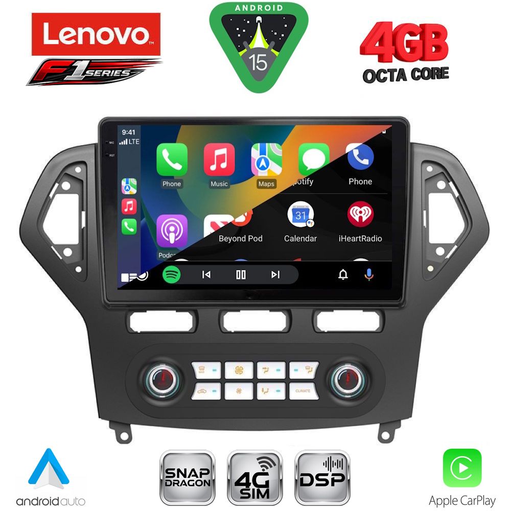 LENOVO SSQ 9162_CPA CLIMA (10inc) MULTIMEDIA TABLET for FORD MONDEO mod. 2007-2011 LENOVO SSQ 9162_CPA CLIMA (10inc) MULTIMEDIA TABLET for FORD MONDEO mod. 2007-2011