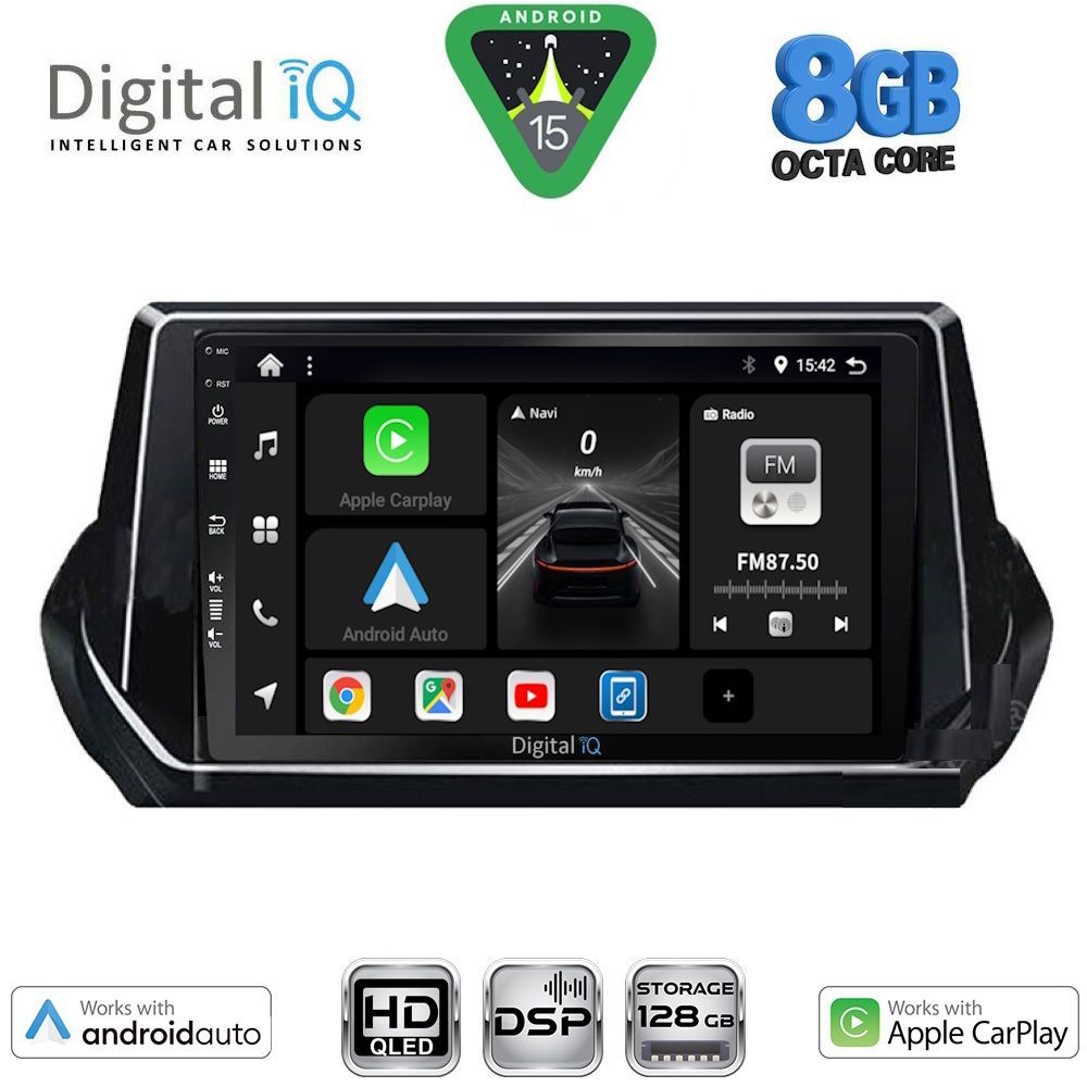 DIGITAL IQ BXF 7509_CPAA (9inc) MULTIMEDIA TABLET for PEUGEOT 208 – 2008 mod. 2021-2026 DIGITAL IQ BXF 7509_CPAA (9inc) MULTIMEDIA TABLET for PEUGEOT 208 – 2008 mod. 2021-2026