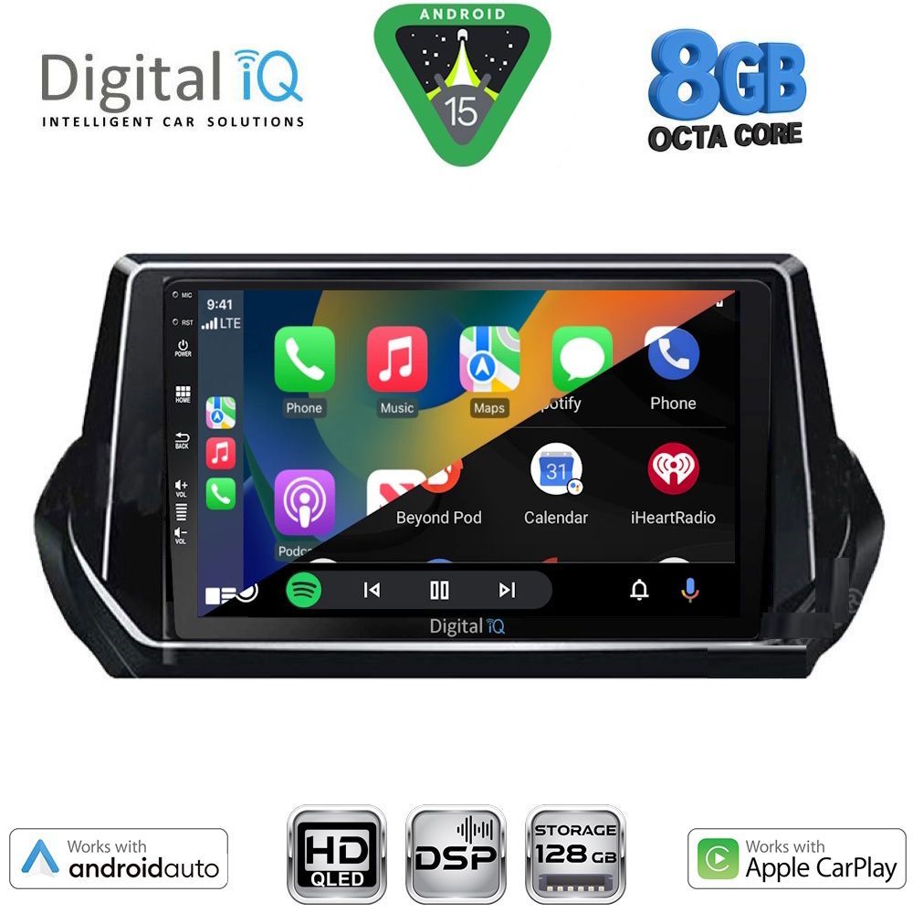 DIGITAL IQ BXF 7509_CPAA (9inc) MULTIMEDIA TABLET for PEUGEOT 208 – 2008 mod. 2021-2026 DIGITAL IQ BXF 7509_CPAA (9inc) MULTIMEDIA TABLET for PEUGEOT 208 – 2008 mod. 2021-2026