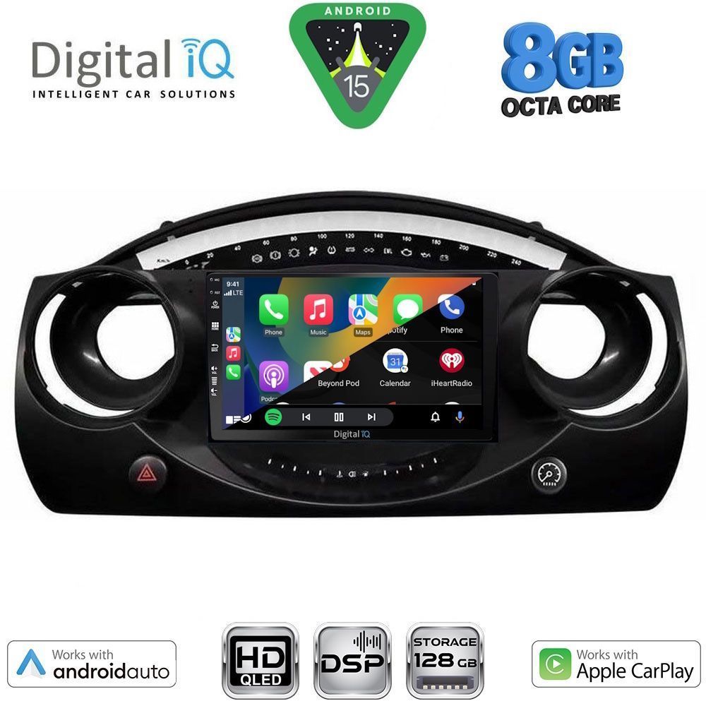 DIGITAL IQ BXF 7063_CPAA (9inc) MULTIMEDIA TABLET for MINI COOPER (R50-R52-R53) mod. 2000-2006 DIGITAL IQ BXF 7063_CPAA (9inc) MULTIMEDIA TABLET for MINI COOPER (R50-R52-R53) mod. 2000-2006