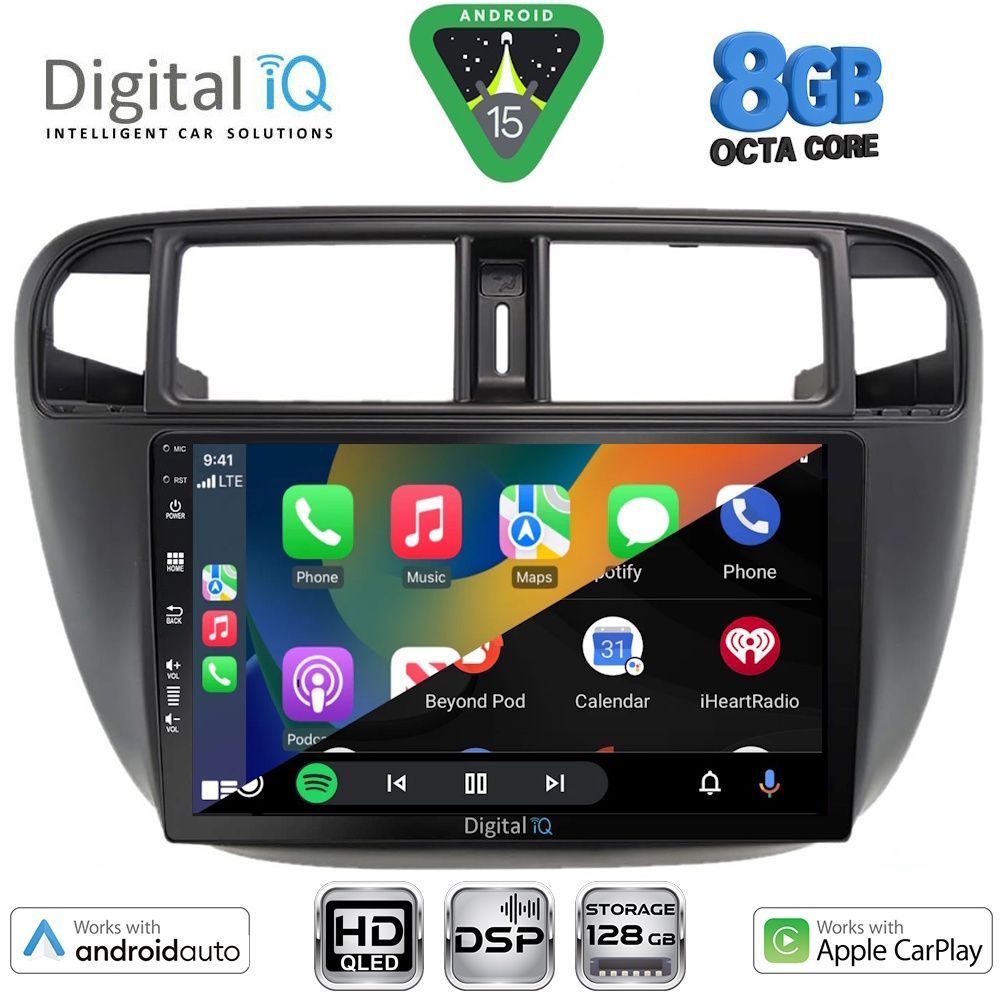 DIGITAL IQ BXF 7186_CPAA A/C (9inc) MULTIMEDIA TABLET for HONDA CIVIC mod. 1995-2001 DIGITAL IQ BXF 7186_CPAA A/C (9inc) MULTIMEDIA TABLET for HONDA CIVIC mod. 1995-2001