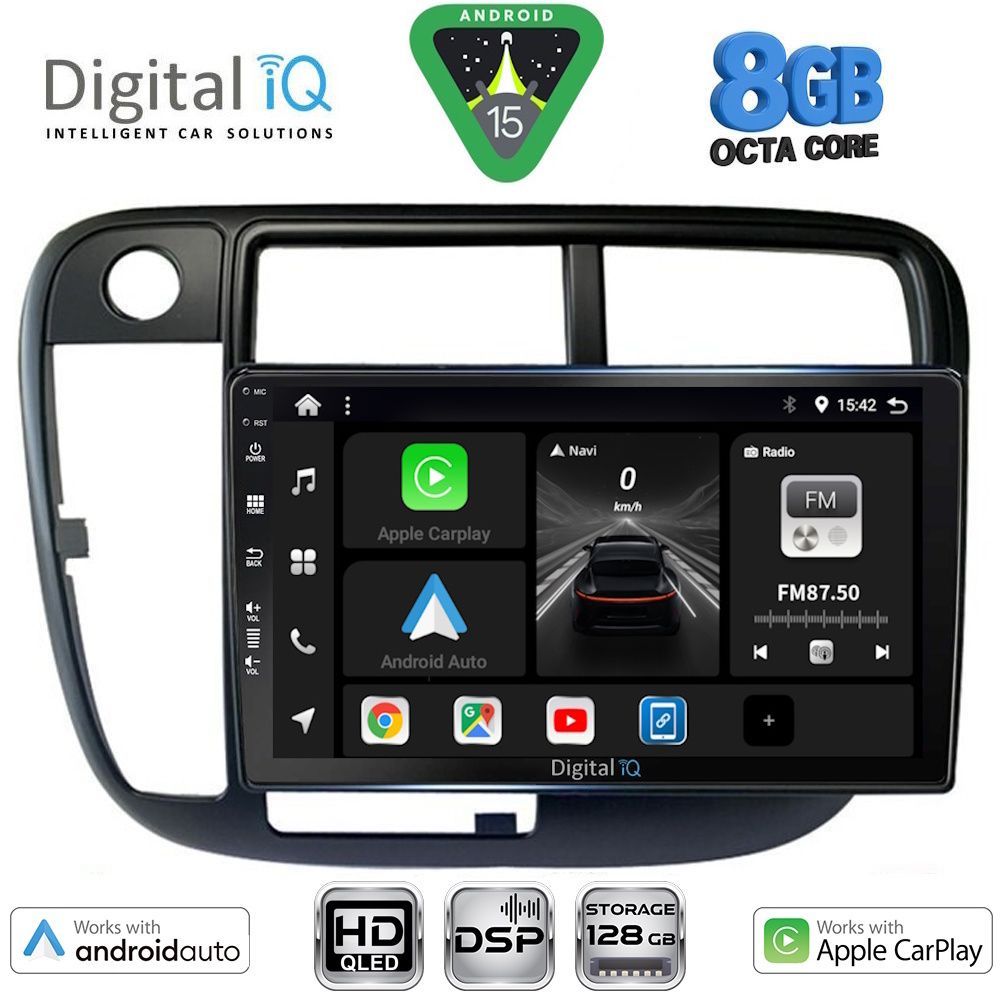 DIGITAL IQ BXF 7186_CPAA CLIMA (9inc) MULTIMEDIA TABLET for HONDA CIVIC mod. 1995-2001 DIGITAL IQ BXF 7186_CPAA CLIMA (9inc) MULTIMEDIA TABLET for HONDA CIVIC mod. 1995-2001