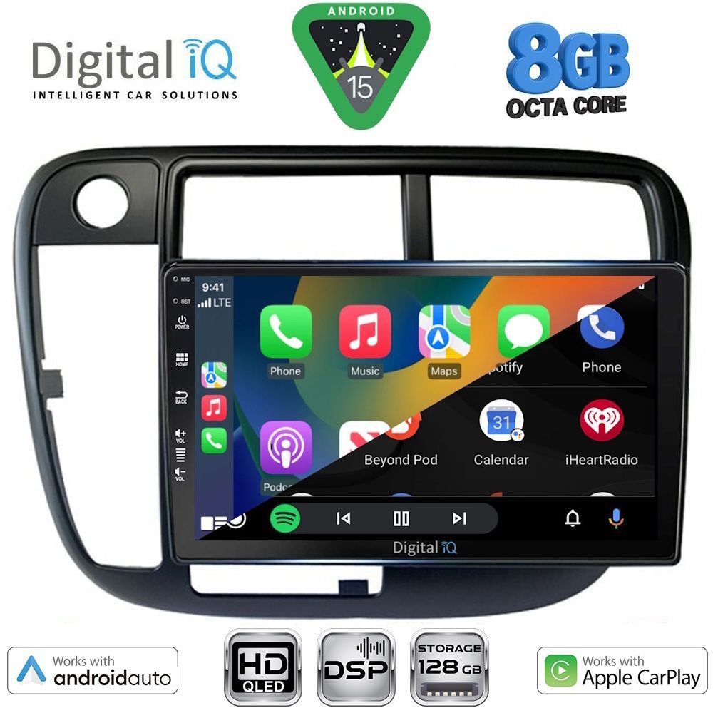 DIGITAL IQ BXF 7186_CPAA CLIMA (9inc) MULTIMEDIA TABLET for HONDA CIVIC mod. 1995-2001 DIGITAL IQ BXF 7186_CPAA CLIMA (9inc) MULTIMEDIA TABLET for HONDA CIVIC mod. 1995-2001