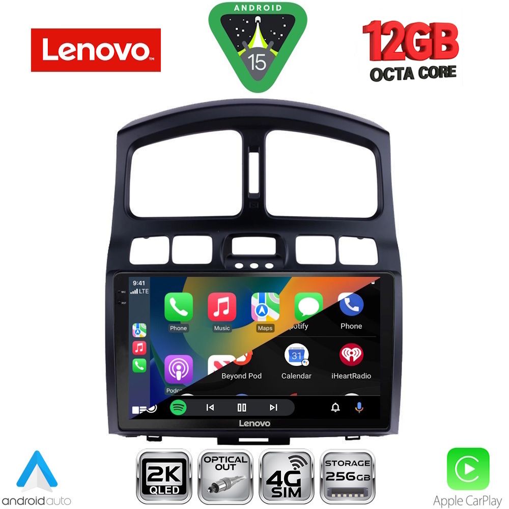 LENOVO SSZ 12236_CPA (9inc) MULTIMEDIA TABLET for HYUNDAI SANTA FE mod. 2003-2006 LENOVO SSZ 12236_CPA (9inc) MULTIMEDIA TABLET for HYUNDAI SANTA FE mod. 2003-2006