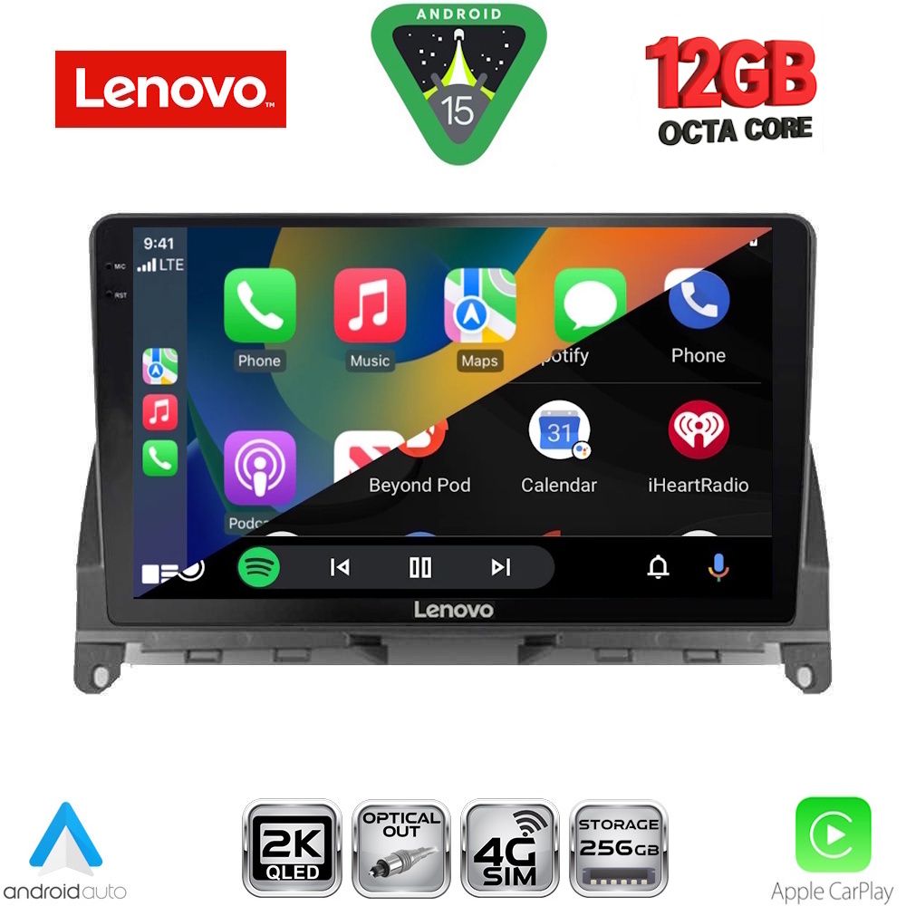 LENOVO SSZ 12405_CPA (9inc) MULTIMEDIA TABLET for MERCEDES C (W204) mod. 2007-2011 LENOVO SSZ 12405_CPA (9inc) MULTIMEDIA TABLET for MERCEDES C (W204) mod. 2007-2011