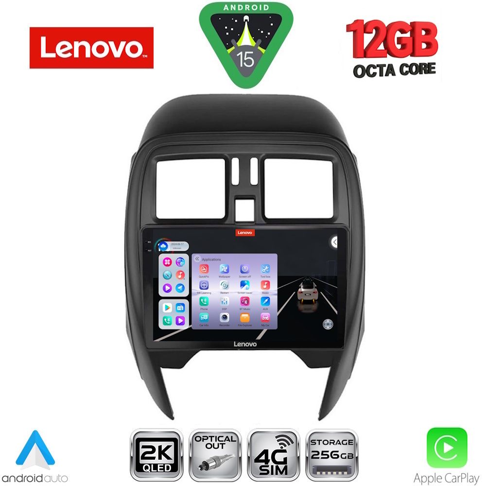 LENOVO SSZ 12451_CPA (SQUARE) (9inc) MULTIMEDIA TABLET for NISSAN MICRA mod. 2014-2017 LENOVO SSZ 12451_CPA (SQUARE) (9inc) MULTIMEDIA TABLET for NISSAN MICRA mod. 2014-2017