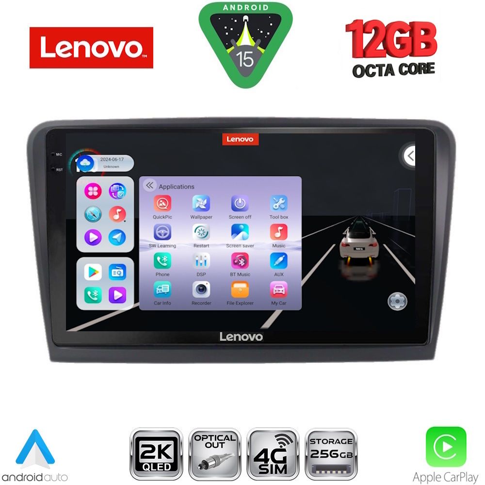 LENOVO SSZ 12601_CPA (9inc) MULTIMEDIA TABLET for SKODA RAPID mod. 2012-2023 LENOVO SSZ 12601_CPA (9inc) MULTIMEDIA TABLET for SKODA RAPID mod. 2012-2023