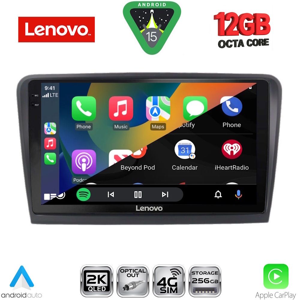 LENOVO SSZ 12601_CPA (9inc) MULTIMEDIA TABLET for SKODA RAPID mod. 2012-2023 LENOVO SSZ 12601_CPA (9inc) MULTIMEDIA TABLET for SKODA RAPID mod. 2012-2023