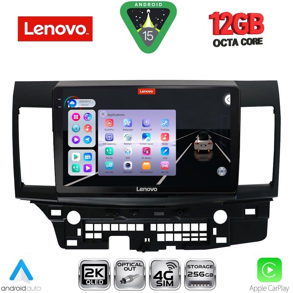 LENOVO SSZ 12434_CPA (10inc) MULTIMEDIA TABLET for MITSUBISHI LANCER mod. 2008-2017 LENOVO SSZ 12434_CPA (10inc) MULTIMEDIA TABLET for MITSUBISHI LANCER mod. 2008-2017