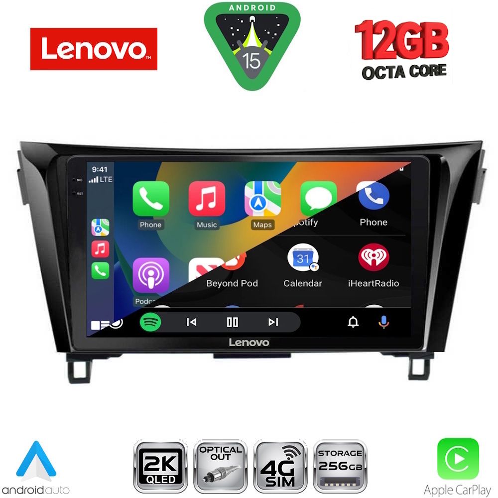 LENOVO SSZ 12468_CPA (10inc) MULTIMEDIA TABLET for NISSAN QASHQAI - XTRAIL mod. 2014-2021 LENOVO SSZ 12468_CPA (10inc) MULTIMEDIA TABLET for NISSAN QASHQAI - XTRAIL mod. 2014-2021