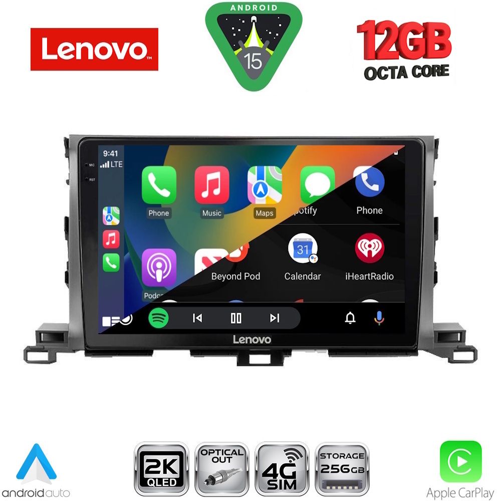 LENOVO SSZ 12700_CPA (10inc) MULTIMEDIA TABLET for TOYOTA HIGHLANDER mod. 2014-2019 LENOVO SSZ 12700_CPA (10inc) MULTIMEDIA TABLET for TOYOTA HIGHLANDER mod. 2014-2019