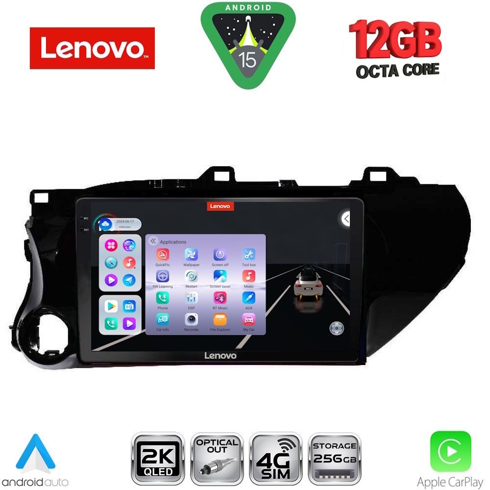 LENOVO SSZ 12721_CPA (10inc) MULTIMEDIA TABLET for TOYOTA HILUX mod. 2017-2026 LENOVO SSZ 12721_CPA (10inc) MULTIMEDIA TABLET for TOYOTA HILUX mod. 2017-2026