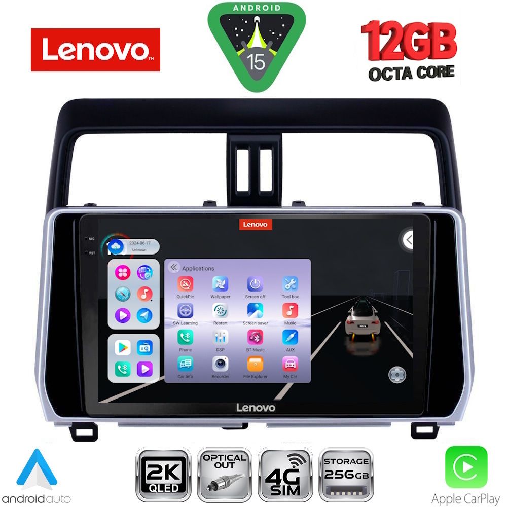 LENOVO SSZ 12739_CPA (10inc) MULTIMEDIA TABLET for TOYOTA LAND CRUISER - PRADO mod. 2019-2023 LENOVO SSZ 12739_CPA (10inc) MULTIMEDIA TABLET for TOYOTA LAND CRUISER - PRADO mod. 2019-2023