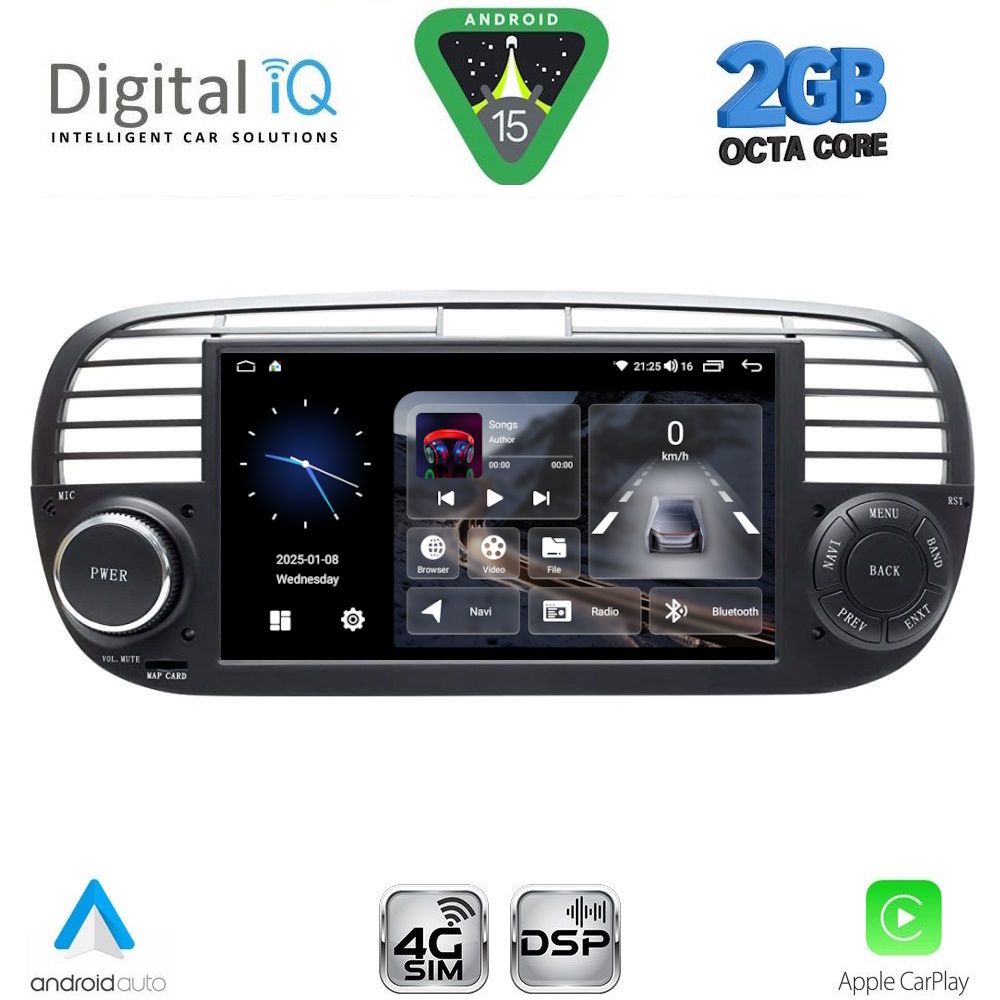 DIGITAL IQ BLF 365BG_CPA (7" DECK) MULTIMEDIA SYSTEM for FIAT 500 mod. 2007-2015 (BEIGE) DIGITAL IQ BLF 365BG_CPA (7" DECK) MULTIMEDIA SYSTEM for FIAT 500 mod. 2007-2015 (BEIGE)