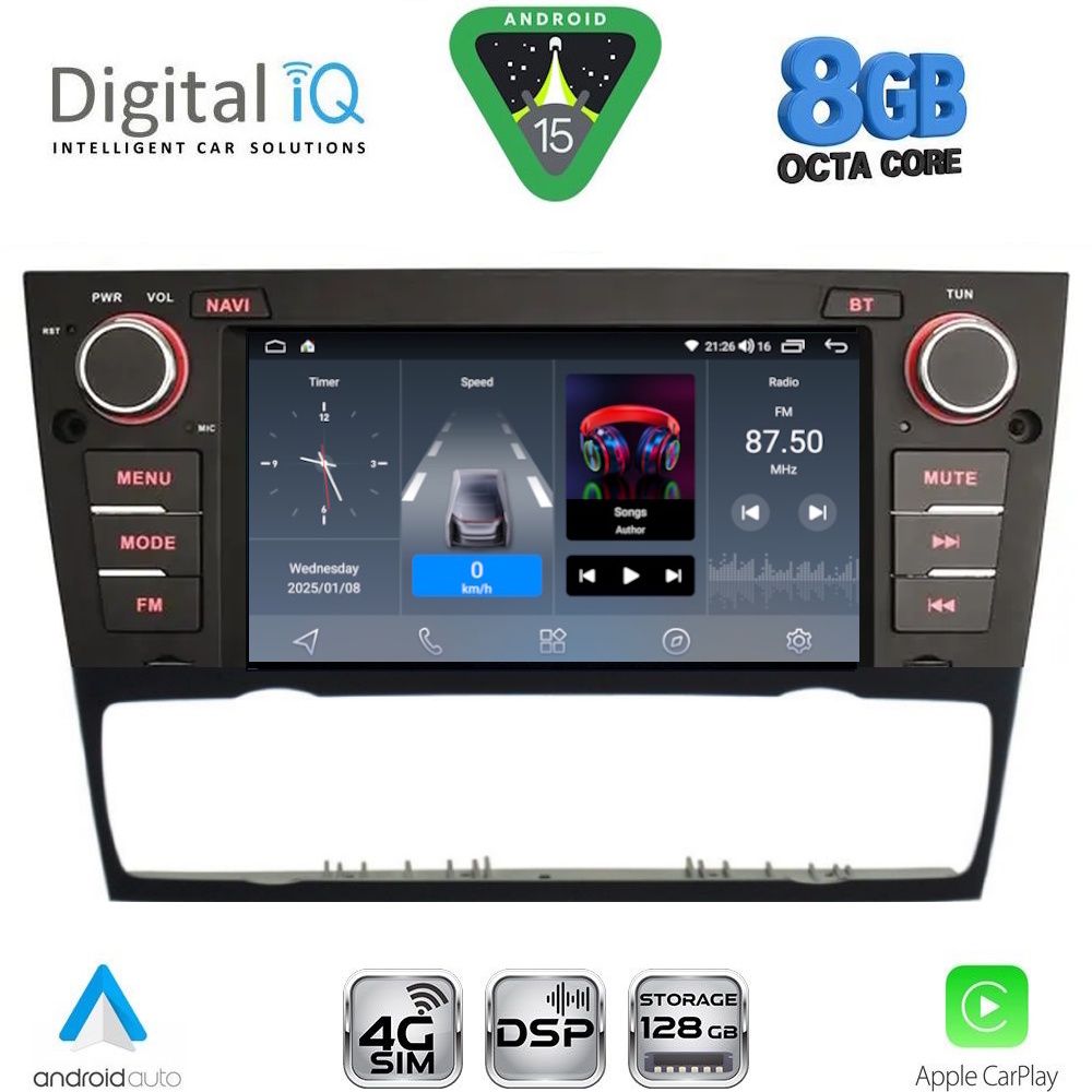 DIGITAL IQ BLM 795_CPA (7" DECK) MULTIMEDIA OEM for BMW S.3 (E90-91-92-93) mod. 2005-2012 DIGITAL IQ BLM 795_CPA (7" DECK) MULTIMEDIA OEM for BMW S.3 (E90-91-92-93) mod. 2005-2012