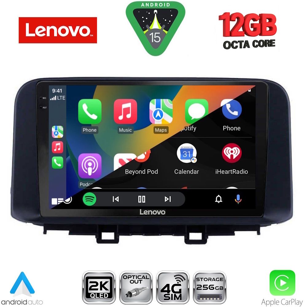LENOVO SSZ 12237_CPA (10inc) MULTIMEDIA TABLET for HYUNDAI KONA mod. 2017-2023 LENOVO SSZ 12237_CPA (10inc) MULTIMEDIA TABLET for HYUNDAI KONA mod. 2017-2023