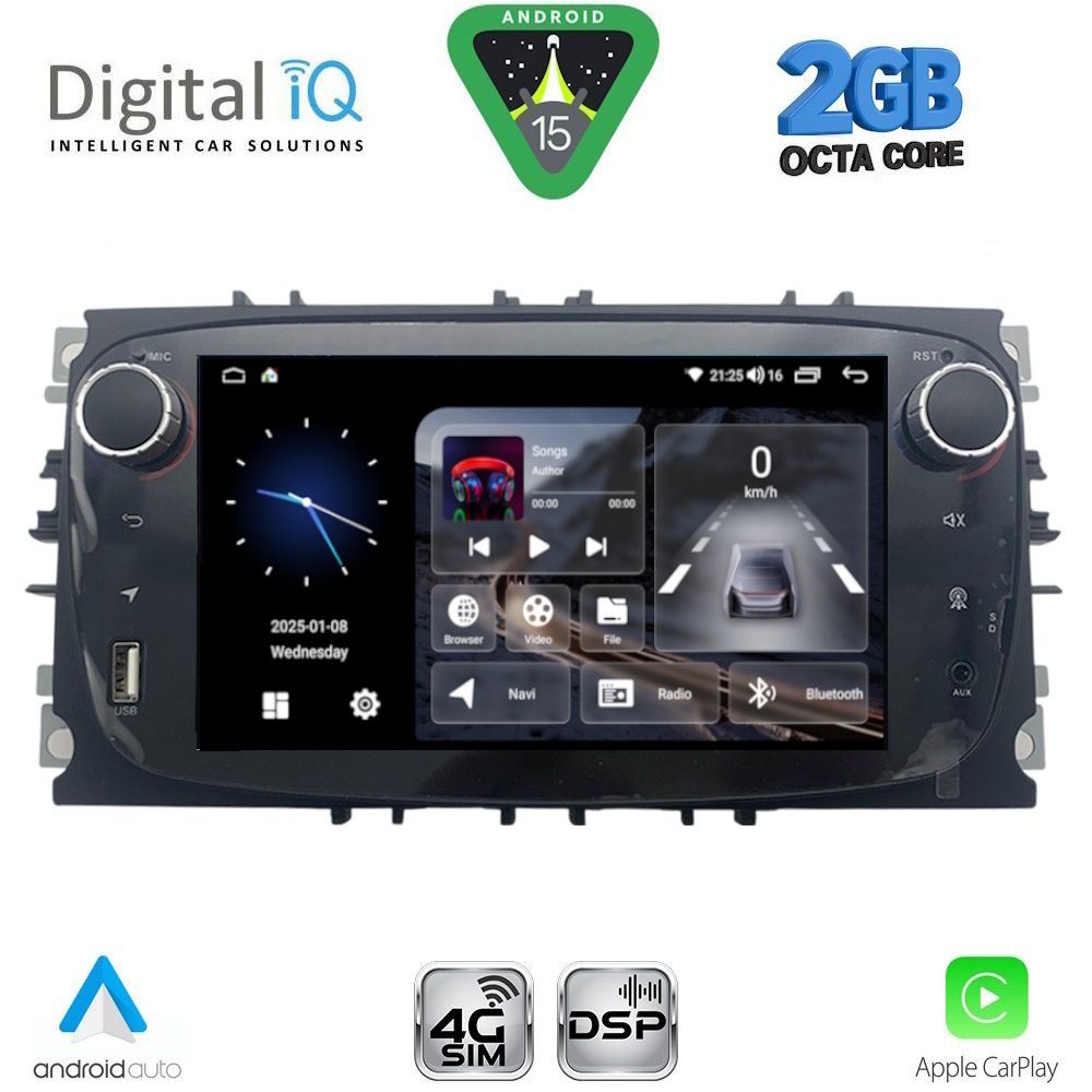 DIGITAL IQ BLF 303SB_CPA (7" DECK) MULTIMEDIA SYSTEM for FORD mod. 2007-2011 (Touch buttons) DIGITAL IQ BLF 303SB_CPA (7" DECK) MULTIMEDIA SYSTEM for FORD mod. 2007-2011 (Touch buttons)