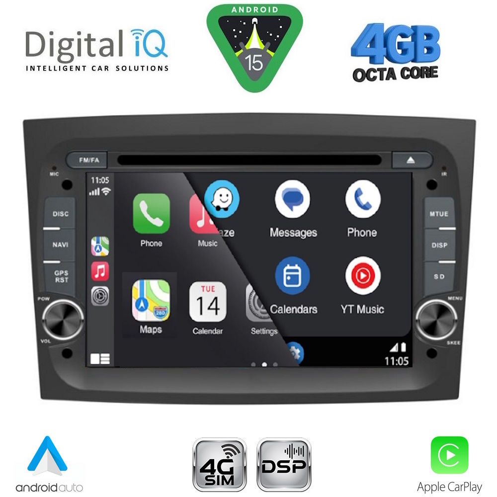 DIGITAL IQ BLG 438_CPA (7" DECK) MULTIMEDIA SYSTEM for FIAT DOBLO mod. 2015-2022 DIGITAL IQ BLG 438_CPA (7" DECK) MULTIMEDIA SYSTEM for FIAT DOBLO mod. 2015-2022