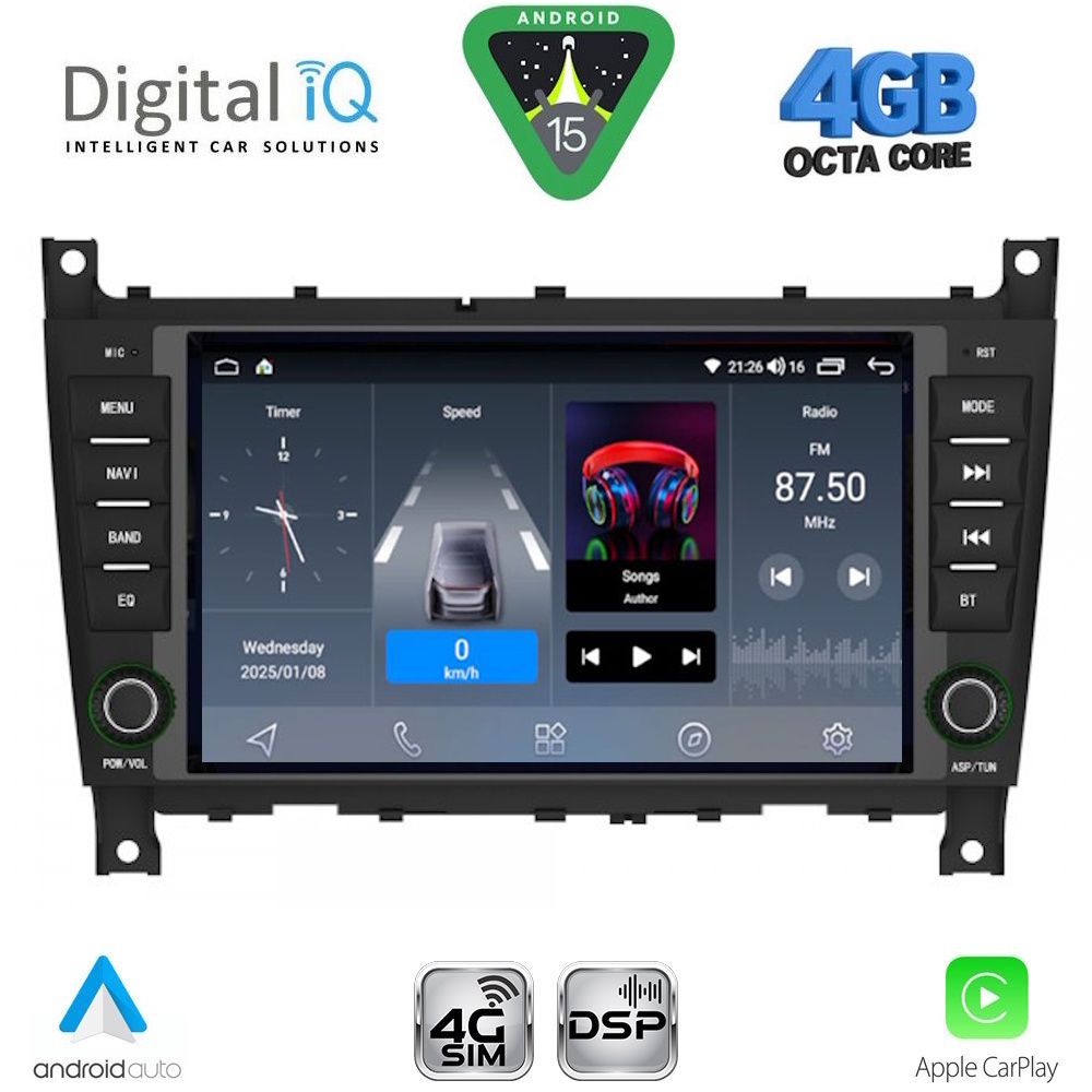 DIGITAL IQ BLG 493_CPA (7" DECK) MULTIMEDIA SYSTEM for MERCEDES C W203 – CLK W209 mod. 2004-2008 DIGITAL IQ BLG 493_CPA (7" DECK) MULTIMEDIA SYSTEM for MERCEDES C W203 – CLK W209 mod. 2004-2008