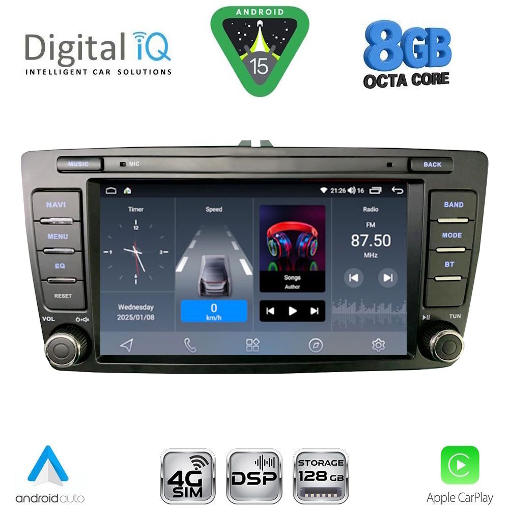 DIGITAL IQ BLM 705_CPA (8" DECK) MULTIMEDIA OEM for SKODA OCTAVIA 5 mod. 2005-2012 DIGITAL IQ BLM 705_CPA (8" DECK) MULTIMEDIA OEM for SKODA OCTAVIA 5 mod. 2005-2012