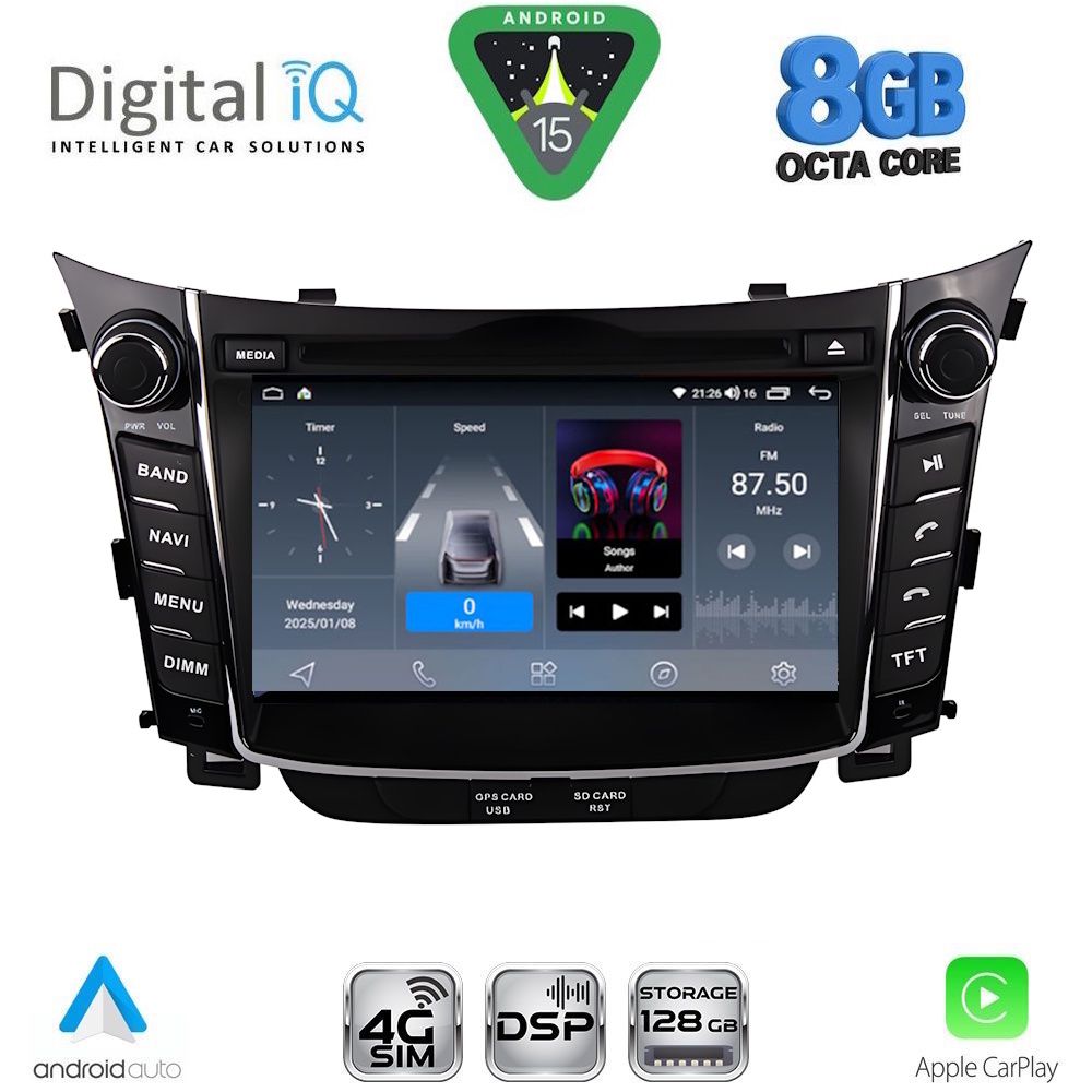 DIGITAL IQ BLM 726_CPA (7" DECK) MULTIMEDIA OEM for HYUNDAI i30 mod. 2012-2017 DIGITAL IQ BLM 726_CPA (7" DECK) MULTIMEDIA OEM for HYUNDAI i30 mod. 2012-2017
