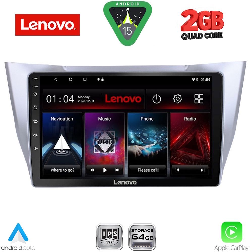 LENOVO LVD 2345SL_CPA (10inc) MULTIMEDIA TABLET for LEXUS RX 300 – 400 mod. 2003-2008 LENOVO LVD 2345SL_CPA (10inc) MULTIMEDIA TABLET for LEXUS RX 300 – 400 mod. 2003-2008