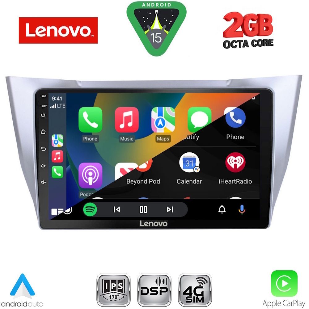 LENOVO LVF 5345SL_CPA (10inc) MULTIMEDIA TABLET for LEXUS RX 300 – 400 mod. 2003-2008 LENOVO LVF 5345SL_CPA (10inc) MULTIMEDIA TABLET for LEXUS RX 300 – 400 mod. 2003-2008