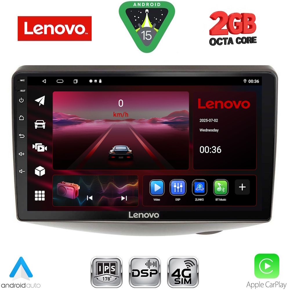 LENOVO LVF 5735_CPA (9inc) MULTIMEDIA TABLET for TOYOTA YARIS mod. 1999-2006 LENOVO LVF 5735_CPA (9inc) MULTIMEDIA TABLET for TOYOTA YARIS mod. 1999-2006