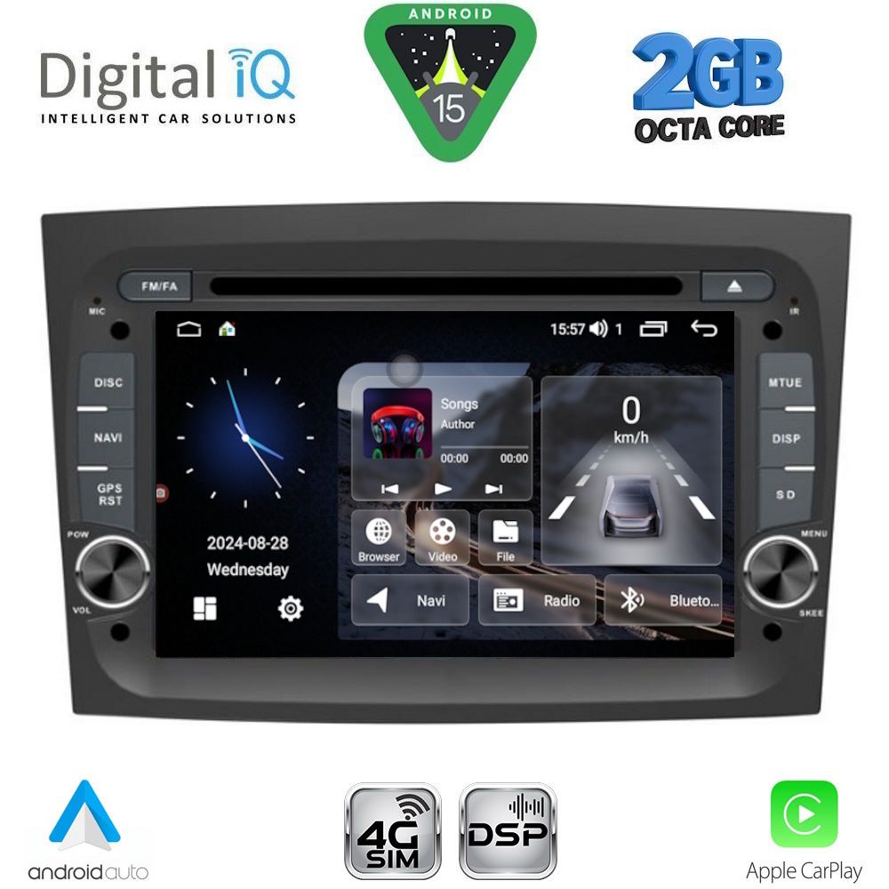 DIGITAL IQ MSF 338_CPA (7" DECK) MULTIMEDIA SYSTEM for FIAT DOBLO mod. 2015-2022 DIGITAL IQ MSF 338_CPA (7" DECK) MULTIMEDIA SYSTEM for FIAT DOBLO mod. 2015-2022