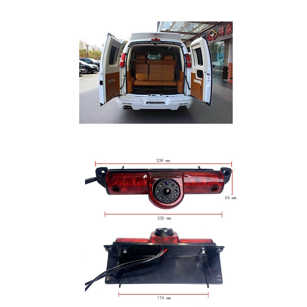 DIGITAL IQ CAMERA SL 806 (AHD) BRAKE LIGHT CAMERA GMC SAVANA VAN and CHEVY EXPRESS mod. 2003-2016 DIGITAL IQ CAMERA SL 806 (AHD) BRAKE LIGHT CAMERA GMC SAVANA VAN and CHEVY EXPRESS mod. 2003-2016