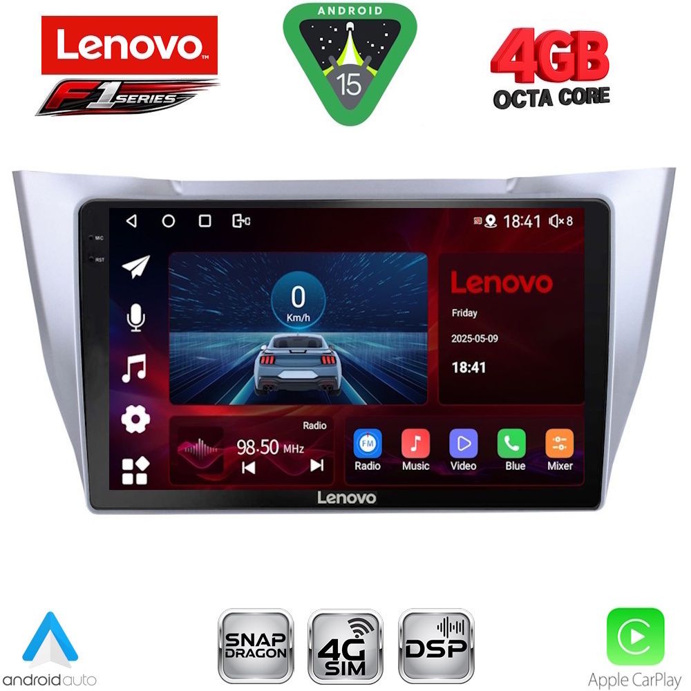 LENOVO SSQ 9345SL_CPA (10inc) MULTIMEDIA TABLET for LEXUS RX 300 – 400 mod. 2003-2008 LENOVO SSQ 9345SL_CPA (10inc) MULTIMEDIA TABLET for LEXUS RX 300 – 400 mod. 2003-2008