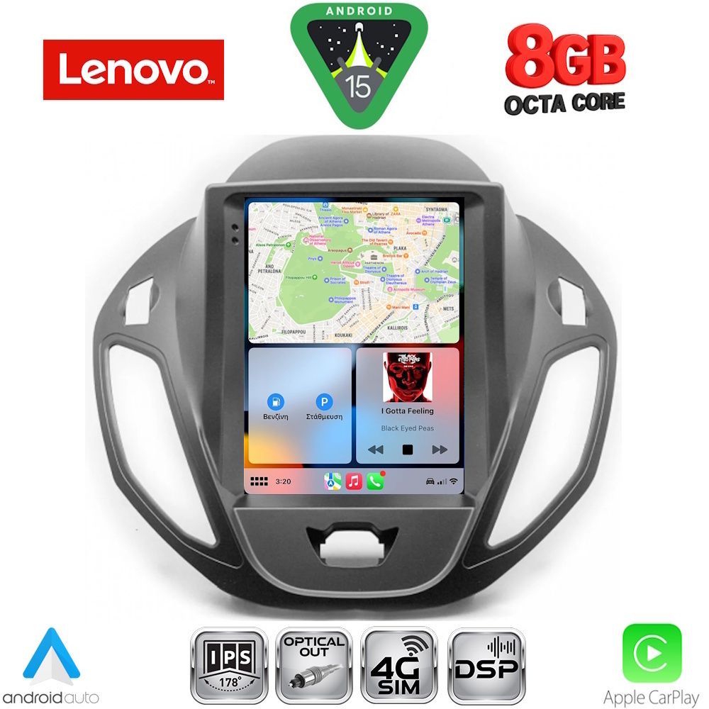 LENOVO SSW 10880_CPA TESLA STYLE for FORD TOURNEO COURIER mod. 2014-2024 LENOVO SSW 10880_CPA TESLA STYLE for FORD TOURNEO COURIER mod. 2014-2024