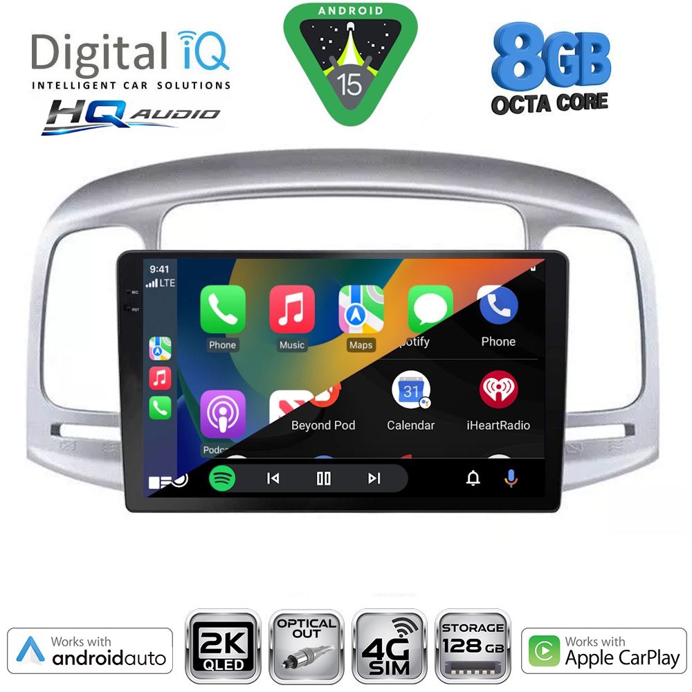 DIGITAL IQ BXK 20249SL_CPAA (9inc) MULTIMEDIA TABLET for HYUNDAI ACCENT mod. 2005-2012 (SILVER) DIGITAL IQ BXK 20249SL_CPAA (9inc) MULTIMEDIA TABLET for HYUNDAI ACCENT mod. 2005-2012 (SILVER)